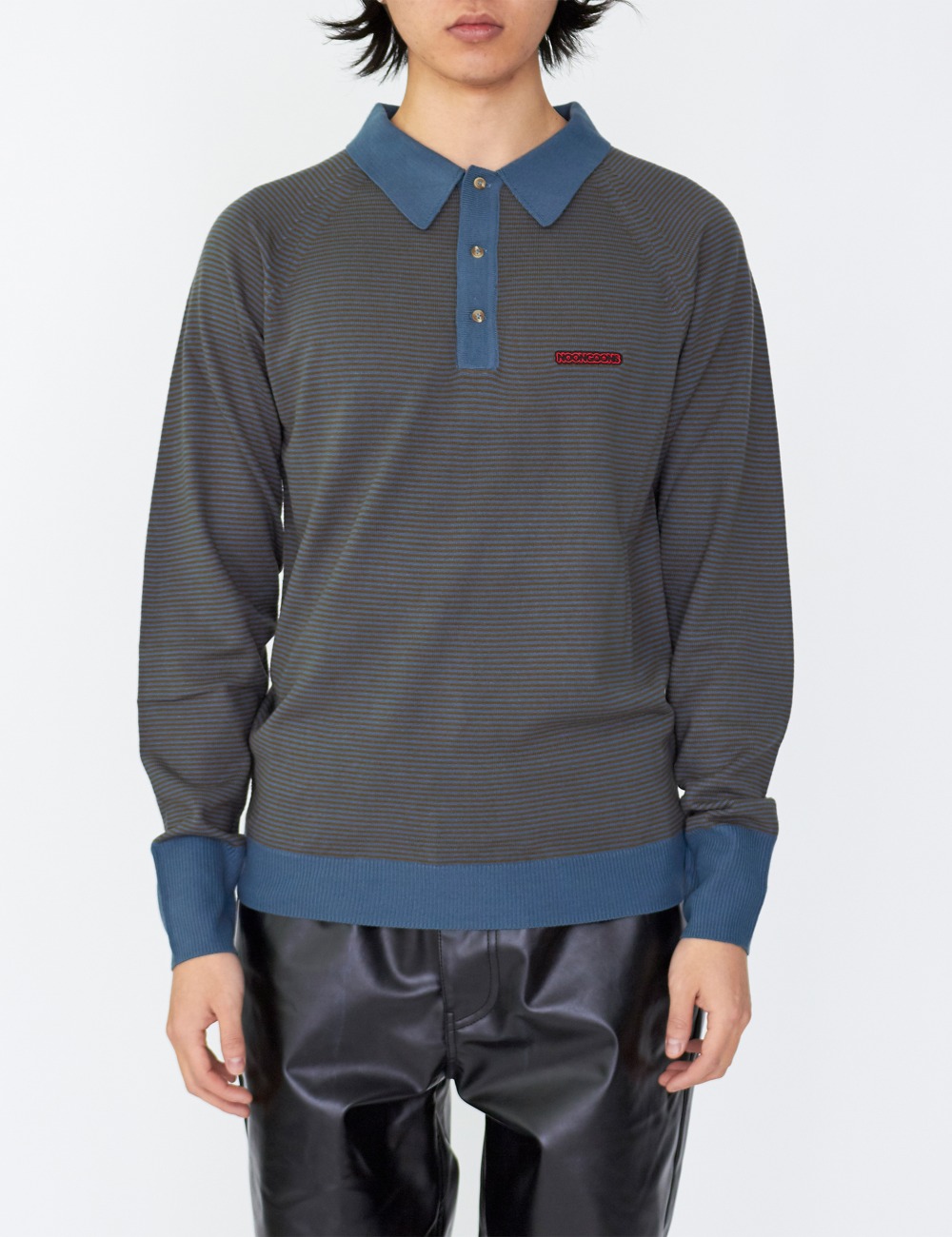 SIMPLE KNIT POLO_BLUE