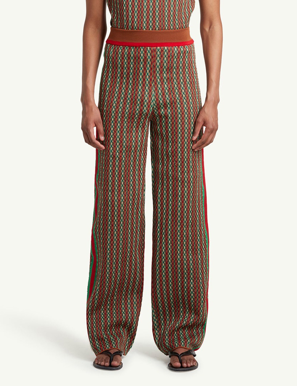 ORCHESTRE JACQUARD TROUSERS_BROWN