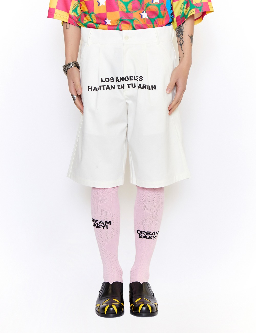 X TAILORED SHORTS WOVEN_WHITE