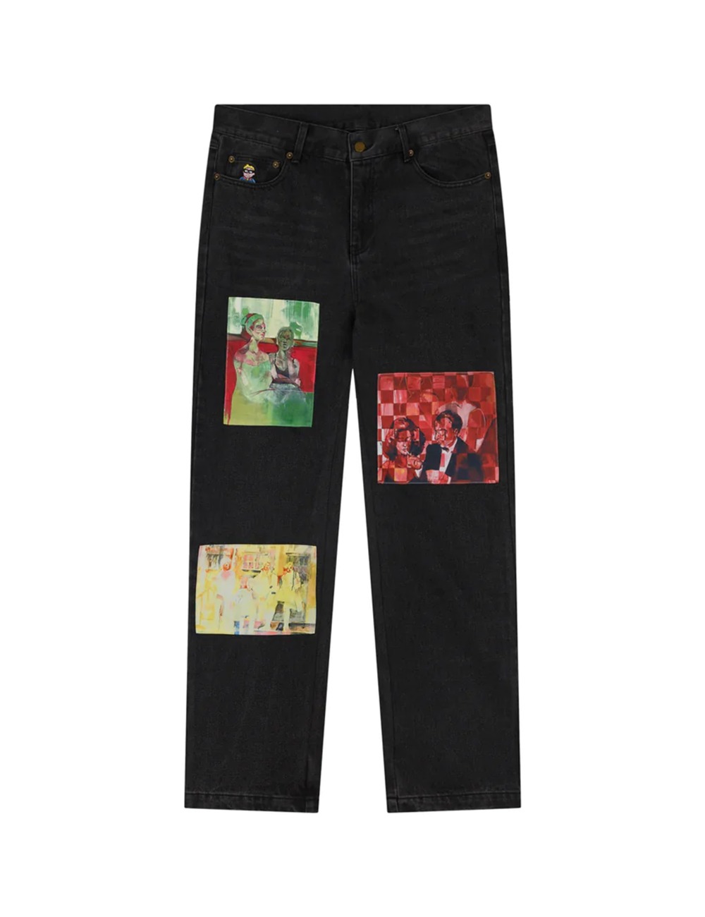 PAINTINGS PATCHED JEANS_BLACK