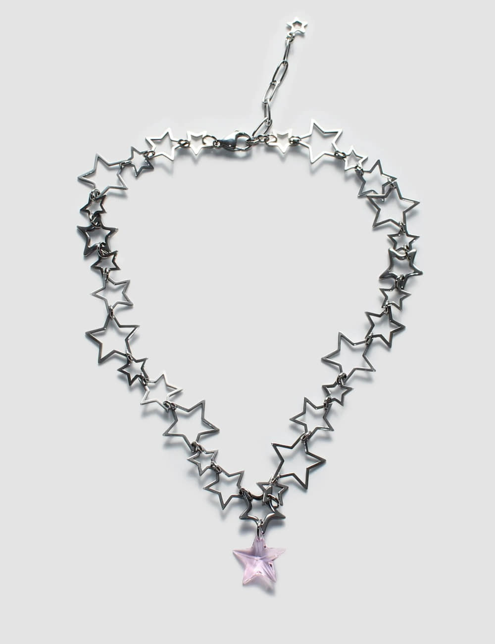 STEEL STAR NECKLACE_SILVER